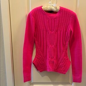 Ted Baker Hot Pink Daisuma Cable-knit Sweater